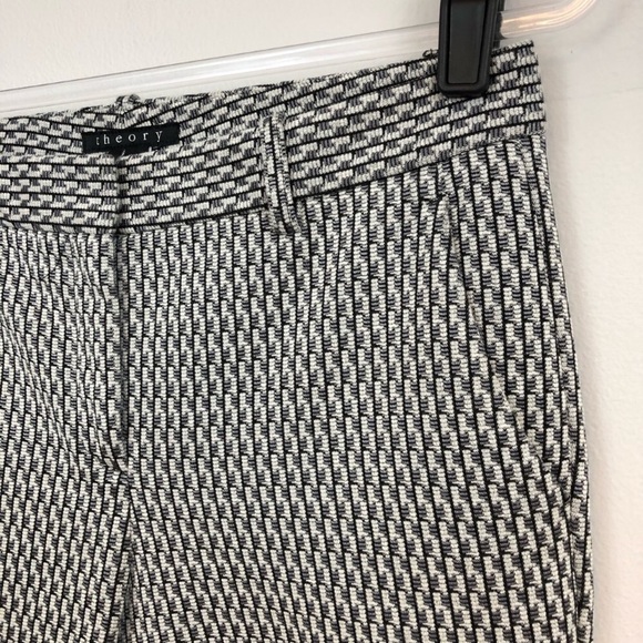 Theory Treeca Knit Pant Black-White Multi 4 - Picture 6 of 8